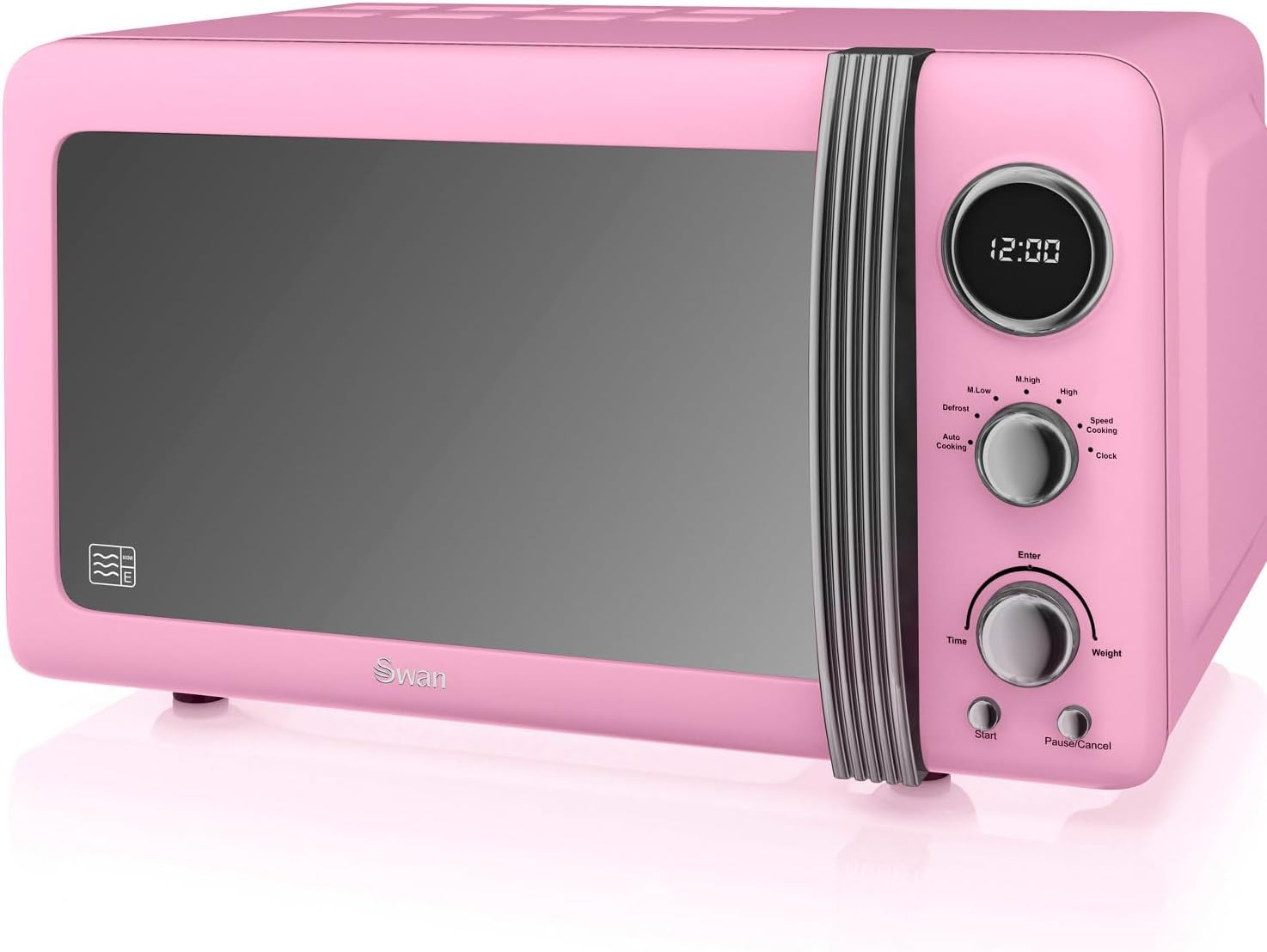 Rode 700 Watt magnetron 20 liter ovenruimte draaiplateau retro design Emerio MW-112141 rood magnetronapparaat