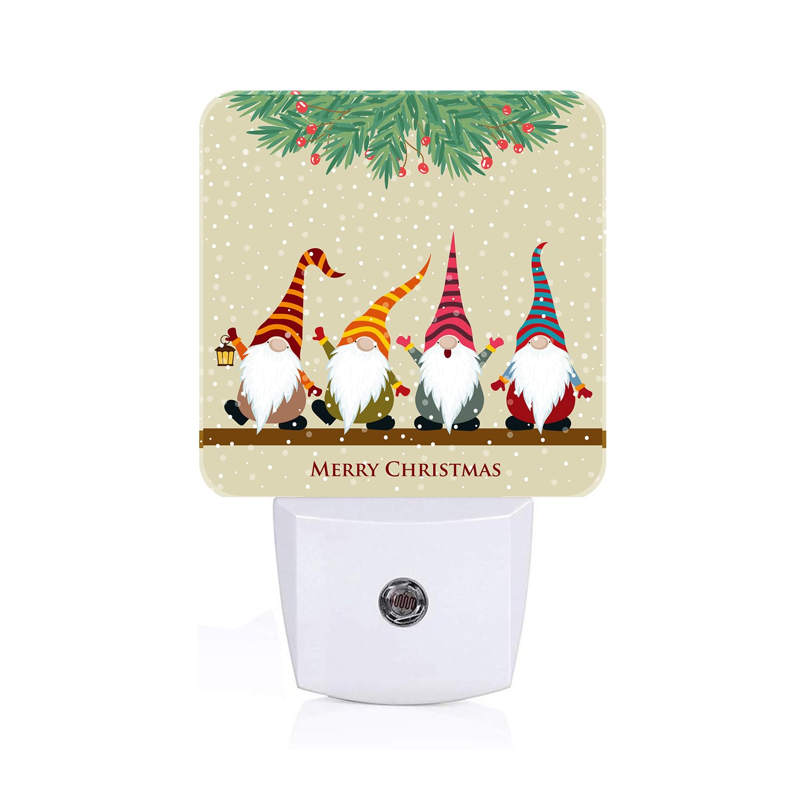 FSHVQKD Christmas Gnomes Night Light,Plug-in Nightlights Auto Sensor Night Lamp Dusk to Dawn Lamp Home Decor for Nursery Children Girls Boys