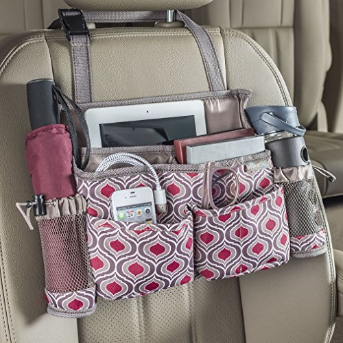High Road SwingAway Front Seat Car Organizer for Daily Driving Essentials with Side Bottle and Cup Holders