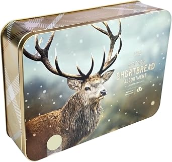 M&S All Butter Scottish Shortbread Assortment 650g, Stag Tin, Random Design, In Premier Life Store Box