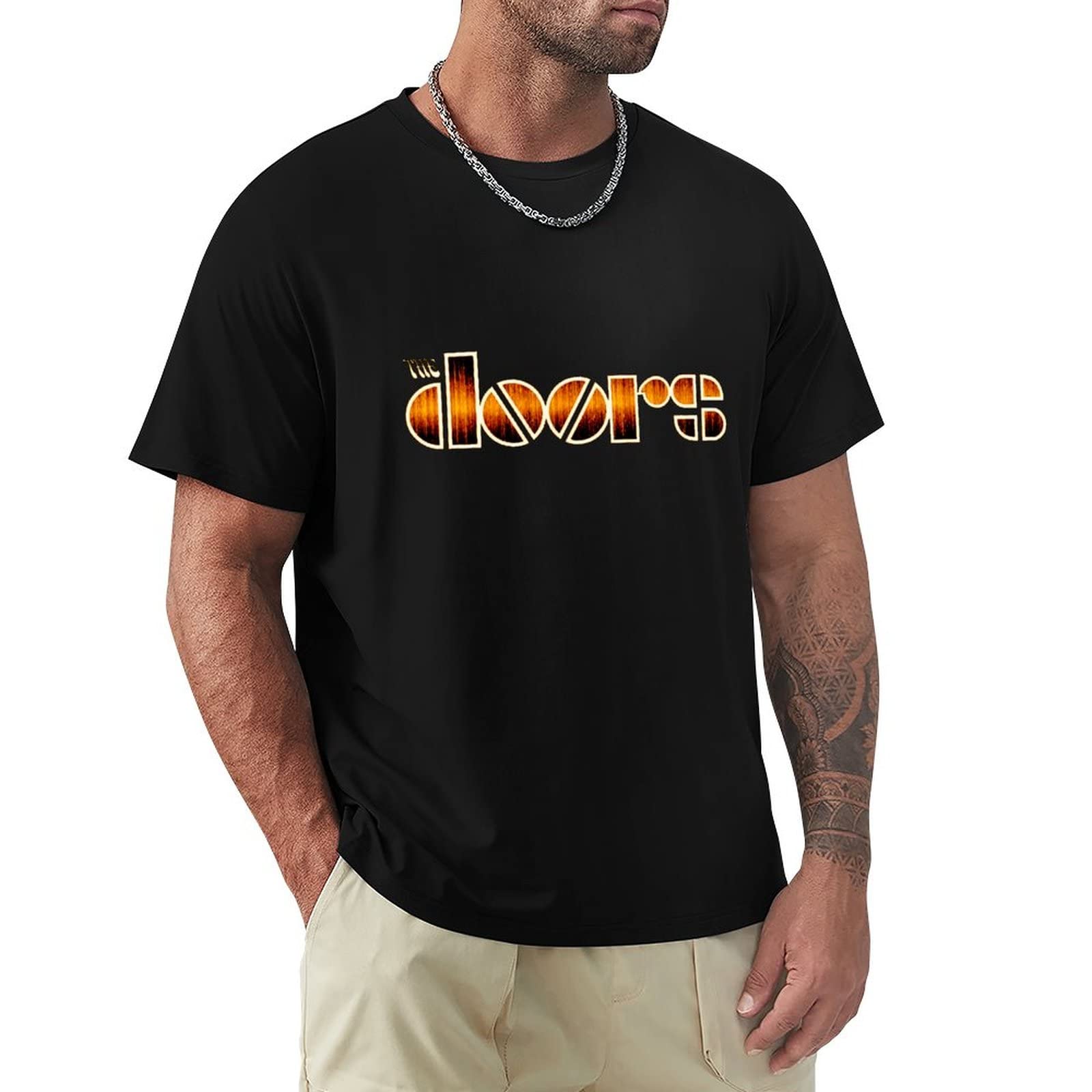 EVNOIThe Doors Men's Jim Morrison Mugshot T Shirt,Crewneck 100% Cotton Tee