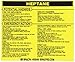 Brady 93545, Hazardous Material Label:Dot 5800.4-1987, 3 3/4" Height x 4 1/2" Width, Black on Yellow, Legend "Heptane" (25 per Package)