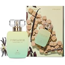 PUREAMOR Pheromone Perfume for Women, Vanilla Bean Extrait de Parfum - Long Lasting Warm Gourmand Vanilla Scent, 30% High Concentration, Full Size Fragrance Spray, 1.0 oz / 30 ml