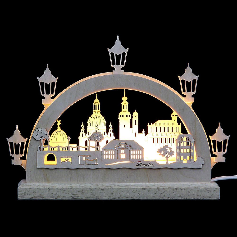 Mini LED LightArch Dresde Michael Müller : le cadeau idéal d'artisanat allemand Erzgebirge