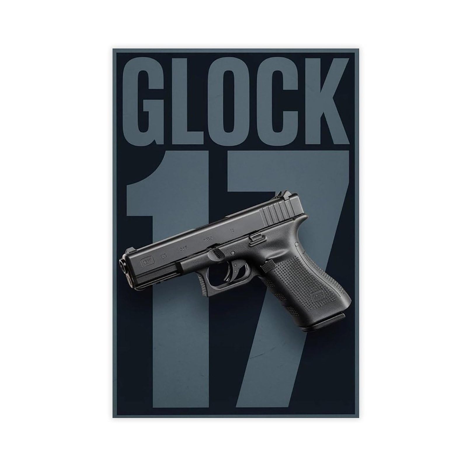 Qzfncoyu Glock 17 Pistol American Poster Canvas Poster Bedroom Decor Landscape Office Room Decor Gift 08X12inch(20X30cm)