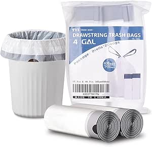 Eudokky 40 Litro Coulisse Sacchetti Della Spazzatura, Trasparente - Foto 6