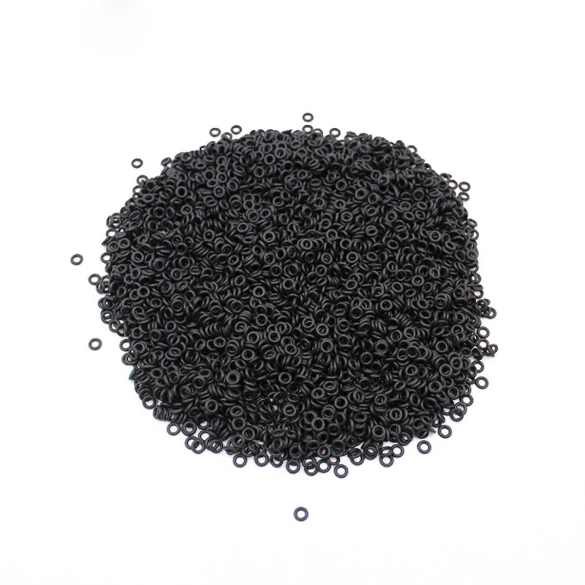 Spessore guarnizione guarnizione O Ring NBR CS1.2mm OD5-42 O-ring in gomma nitrilica per automobili resistente all'olio e all'usura Impermeabile Black-OD 5mm (25PCS),Black,CS 1.2mm