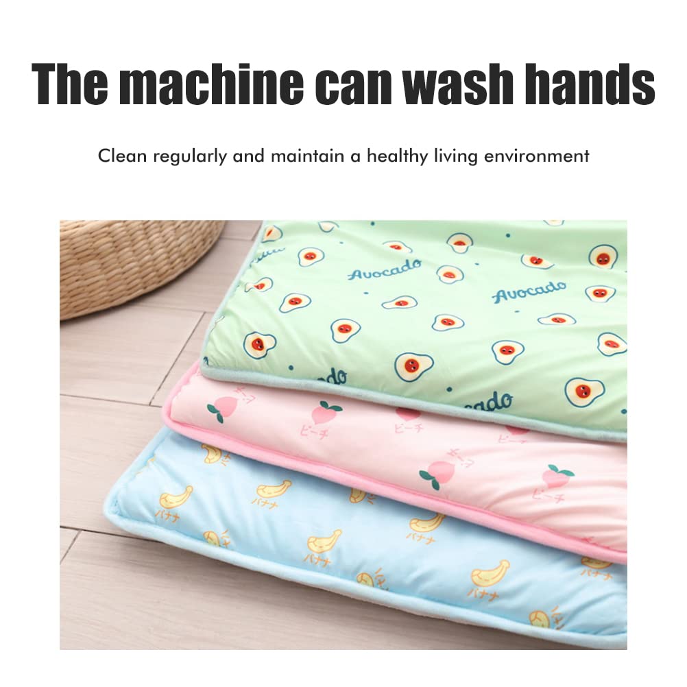 spier Tapis rafraîchissant en Soie glacée pour Animal Domestique - pour Chien et Chat - 60 x 40 cm (Banane Bleue)