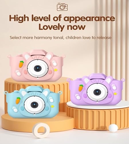 Miniatura 3 de Juguetes de cámara para niños, videocámara digital mejorada de 4800P con funda de silicona suave, regalo de festival de cumpleaños para niños de 3 a