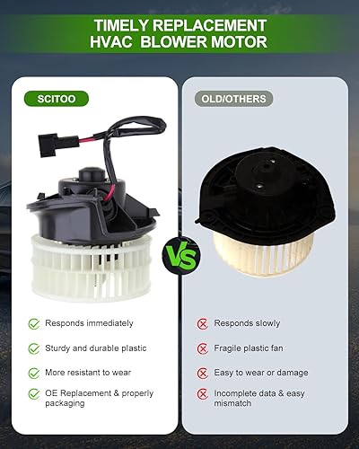Vista 1454 de SCITOO 700188 Reemplazo del motor del ventilador HVAC con jaula de ventilador para Toyota Tacoma 2005-2015, reemplazo OE - 87103-04043, 87103-04044