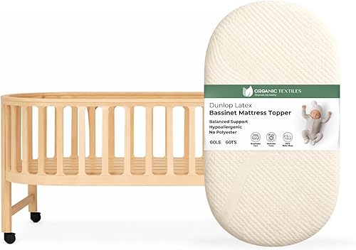 Miniatura 16 de ORGANIC TEXTILES Cubrecolchón orgánico para cuna de bebé, látex de 2 pulgadas para estándar (52 x 28 pulgadas), funda de bambú derivado de rayón,