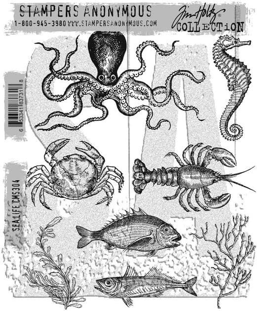 Mongtos - Sellos de pescado de camarón y pulpo para Halloween 2022, moldes de bricolaje, álbumes de recortes, fabricación de papel, cortes,