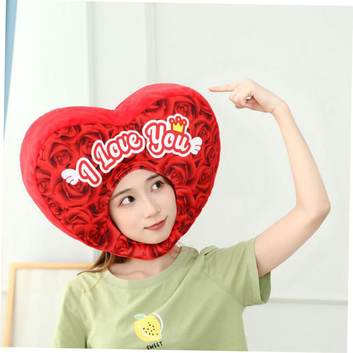 Amosfun Tocado De Cosplay Diseño De Corazón Sombrero De Fiesta para Accesorios De Foto
