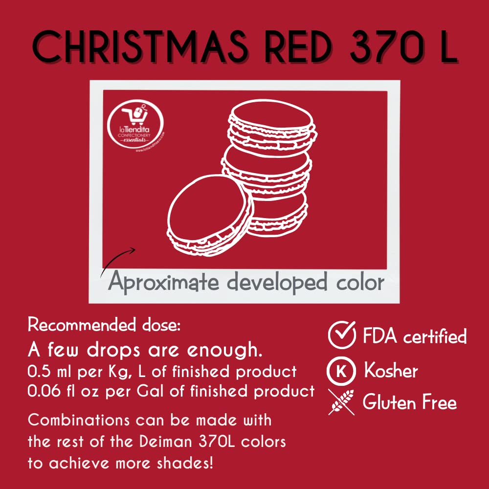 Christmas Red 370 LDeiman Artificial Food Color (1.0 fl oz)