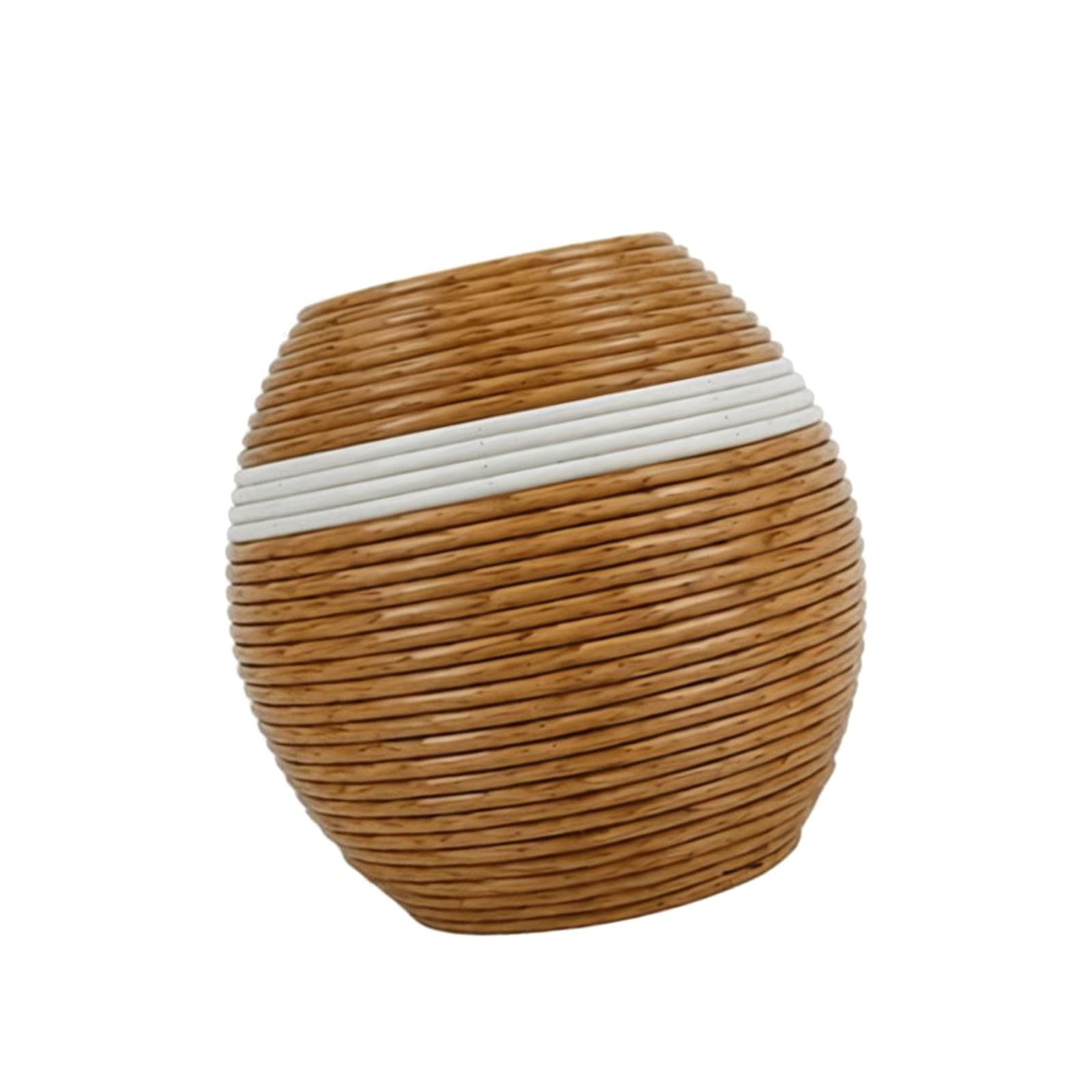 Dried Flower Vases Decoration Decorative Flower Home Decors, Entryway, Living Room, Rattan Vase Table Centerpieces Rattan