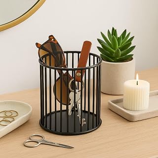 CentraLit Pen Stand Pencil Holder Decorative Metal Wire Pen Stand Organizer For Office Desk, Kids Study Table - Makeup Bru... Price In India