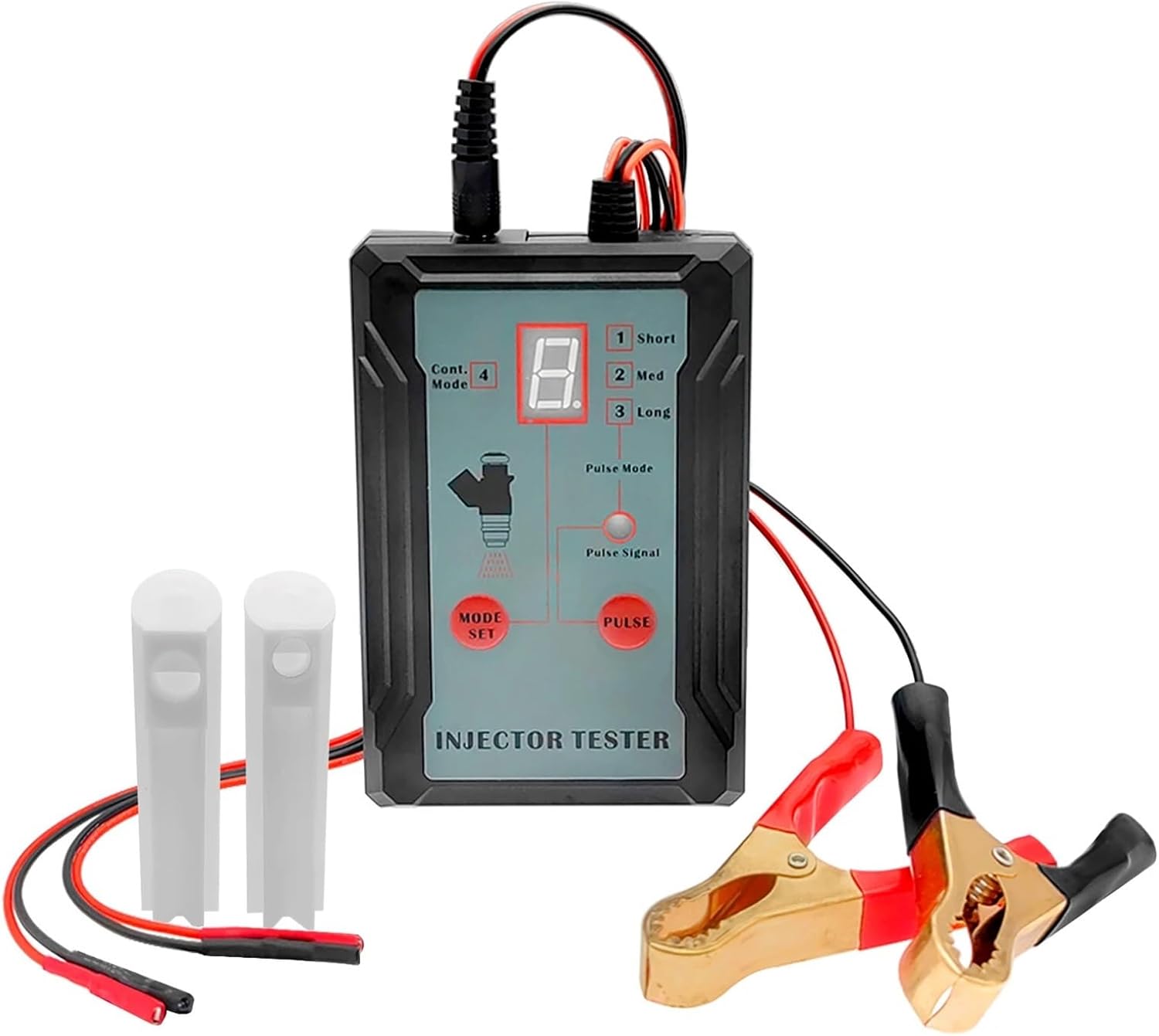 Fuel Injector Tester and Adapter for Diagnosis Cleaning of Injectors DIY Cleaning Tool Kits Switchable Short-circuit Protection