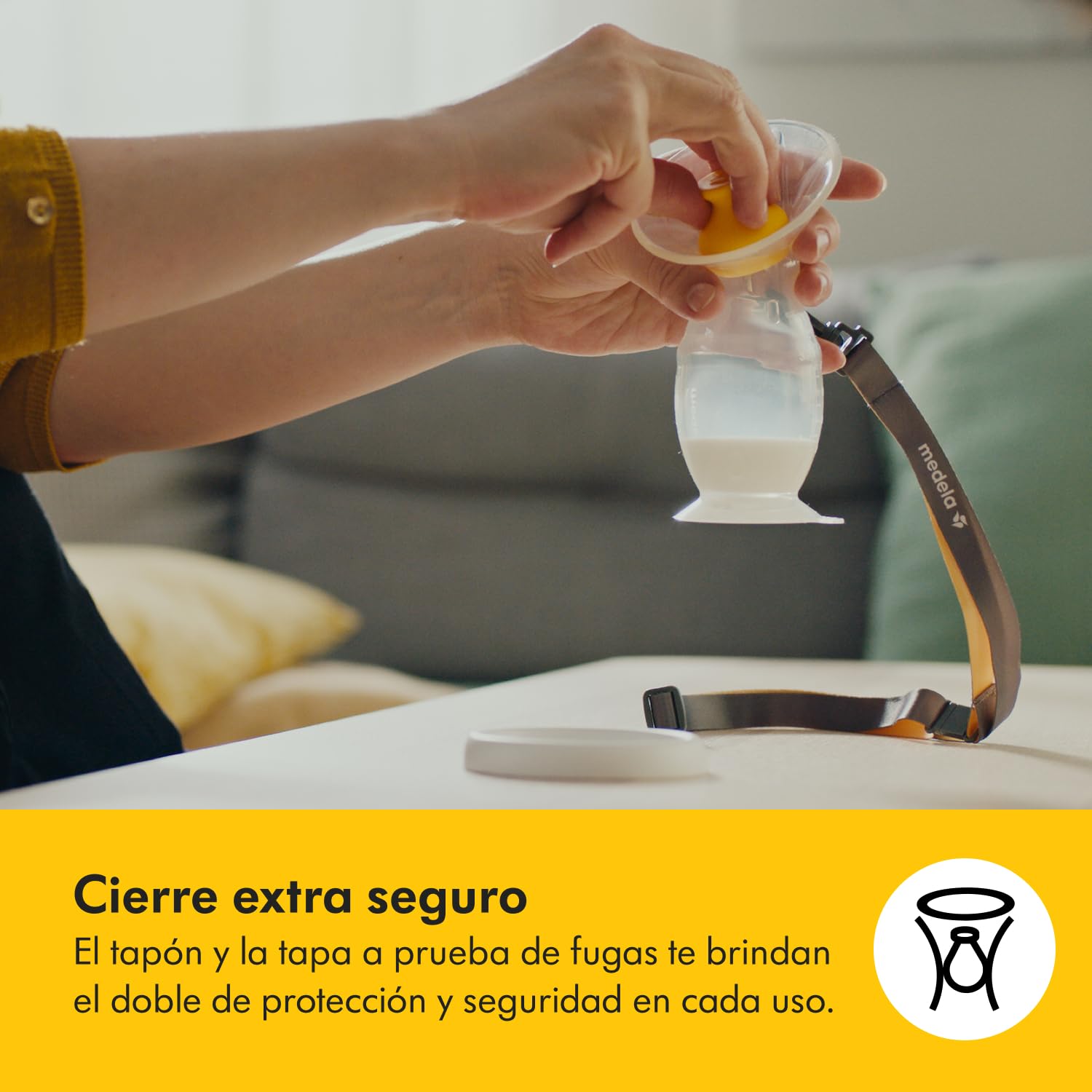 Medela Colector de Silicona para Leche Materna, Copa de Leche Materna con Base de Succión y Tapa para Almacenar Leche, Adecuado para un uso Diario
