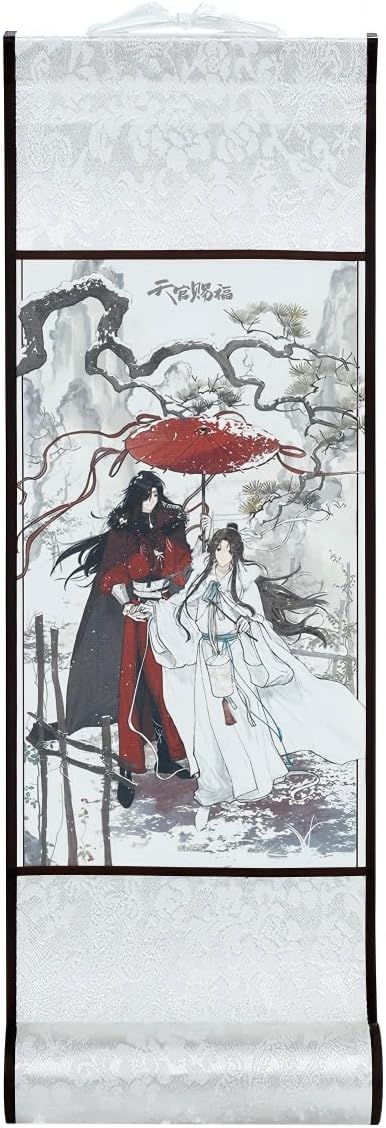 Heaven Officials Blessing Chinese Wall Scroll, Decorative Hanging Painting, Paper Material, Mini Scroll (Feng Xue Gui Ren)