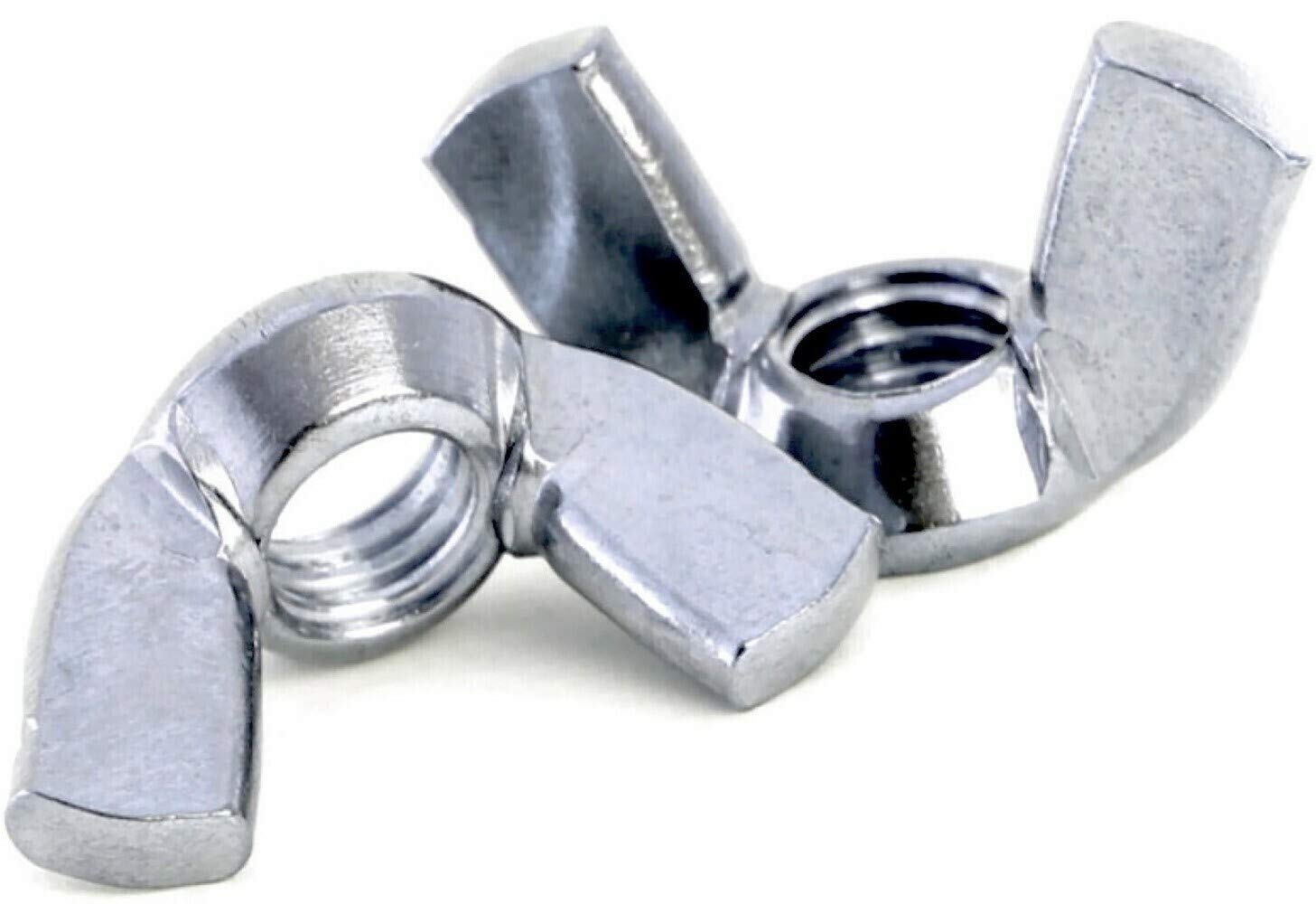 Wing Nuts Butterfly DIN 315 (American) Zinc Plated Steel for DIY Tools Machinery Pack of: 50 Size: M6