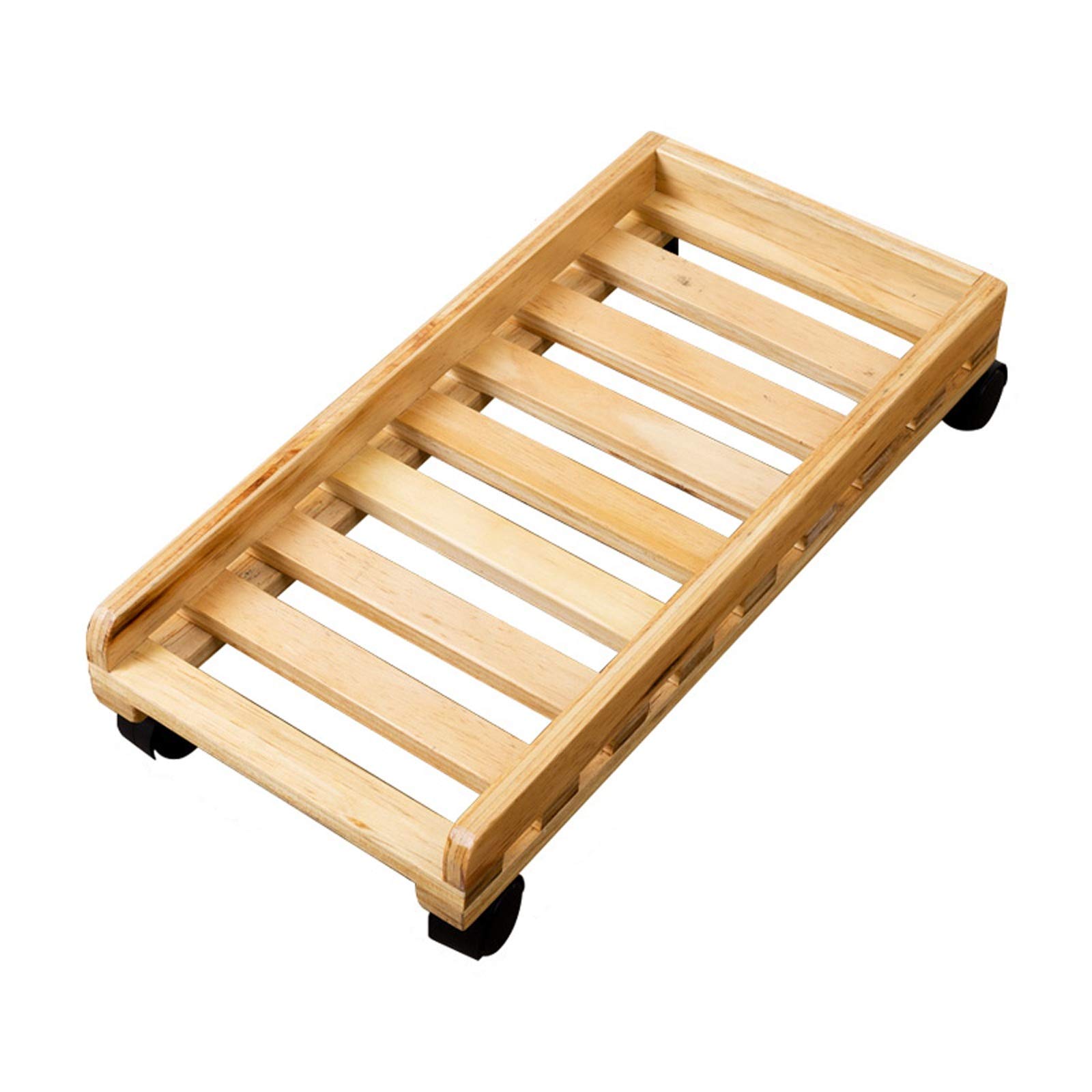 Soporte for Pc, Torre de chasis de Escritorio, Soporte for CPU móvil con barandilla de Tres Lados, Ordenador Resistente con Ruedas giratorias(Natural)