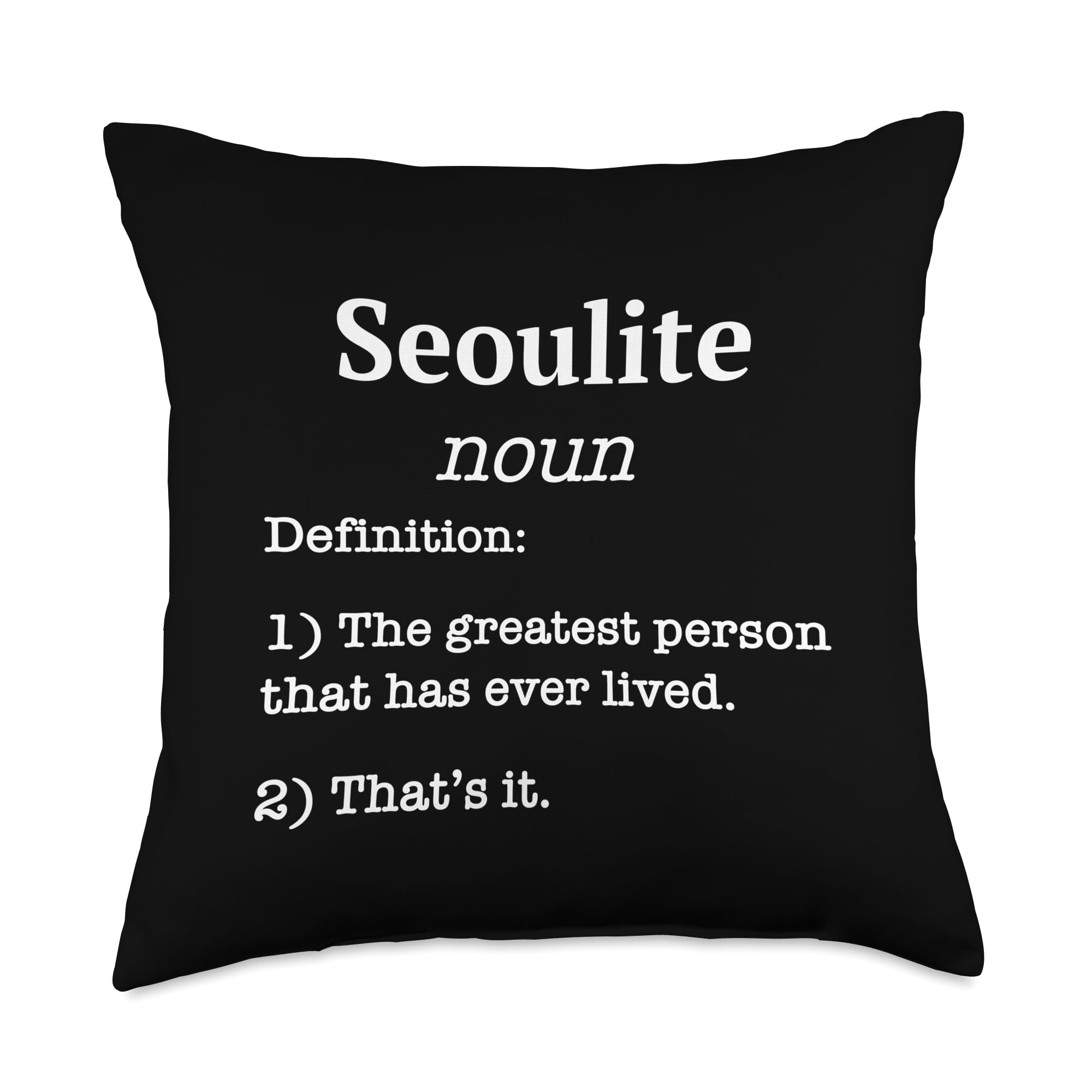Seoul Tourist. Seoul City. Funny Fake Definition Seoul. Proud Seoulites Pride Home Town Souvenir Throw Pillow, 18x18, Multicolor