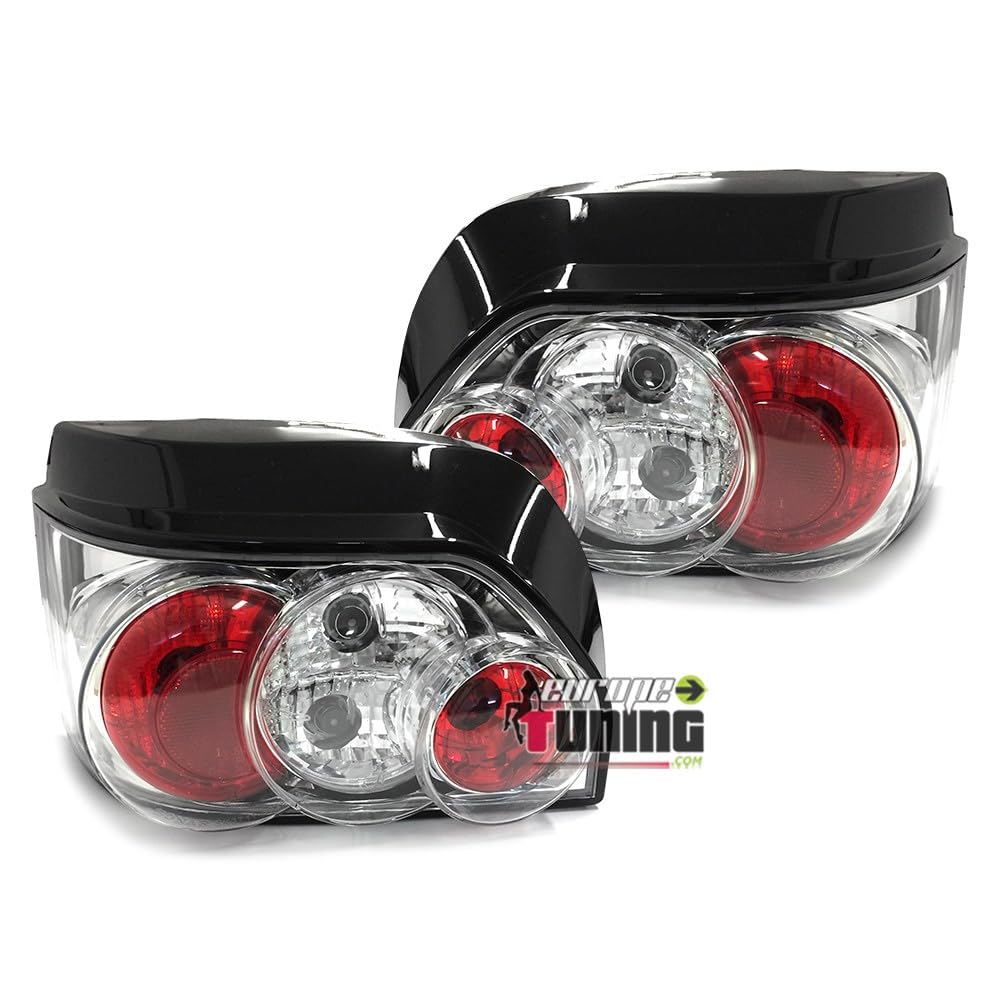 Feux tuning chrome 3D Europetuning X12575 au design relief pour Clio 1
