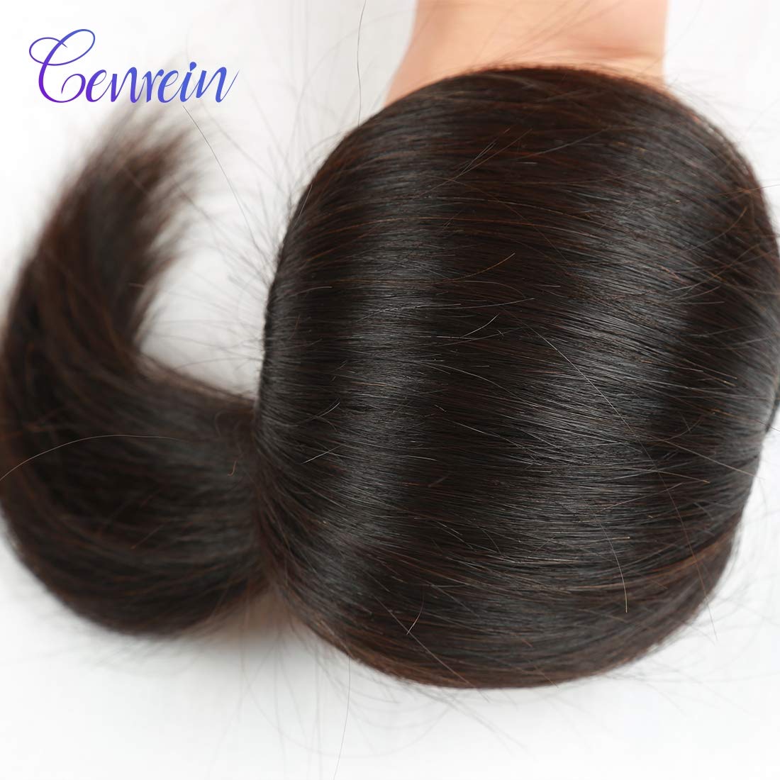 Virgin Straight Human Hair Bundles - 8A Peruvian Straight Weave Hair Human Bundles 14 16 18 20 Inches 100% Unprocessed 1B Double Wefts Straight Hair Extensions