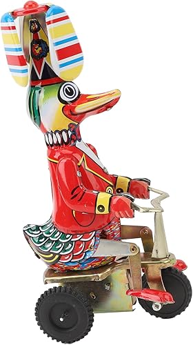 Miniatura 8 de Juguete de hojalata mecánica, juguete de pato en lata, hecho a mano, delicado reloj retro, juguete de cuerda para adultos, colecciones de regalo,