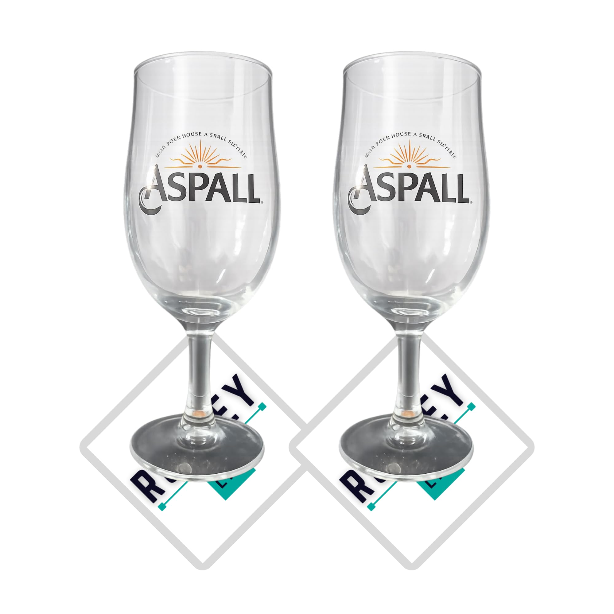 RoxleyLtd Aspall Half Pint Glass Glasses X2 Beer Lager Man Cave