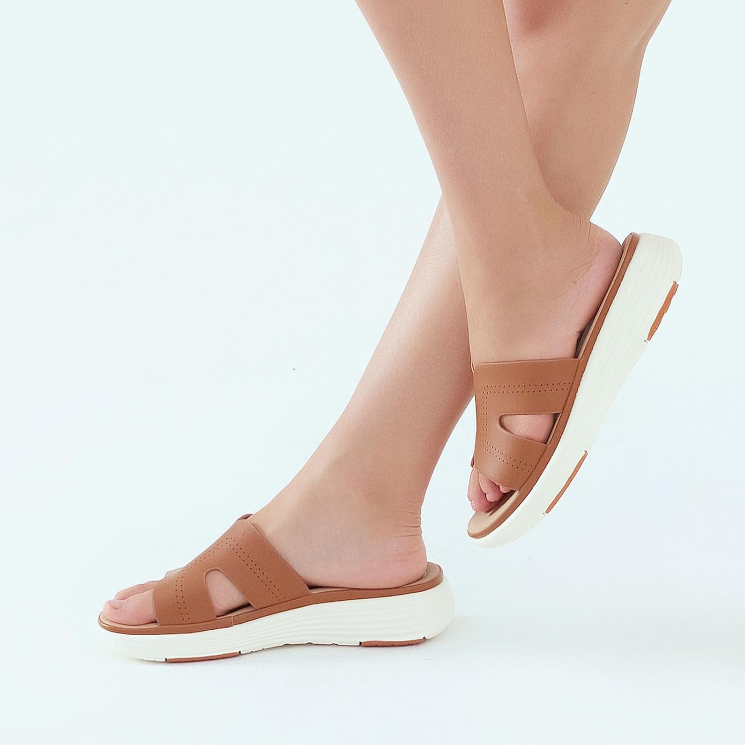 UBFEN Womens Platform Sandals Comfortable Walking Slide Soft Cushioning Footbed Casual Dressy Wedge Sandals - Image 3