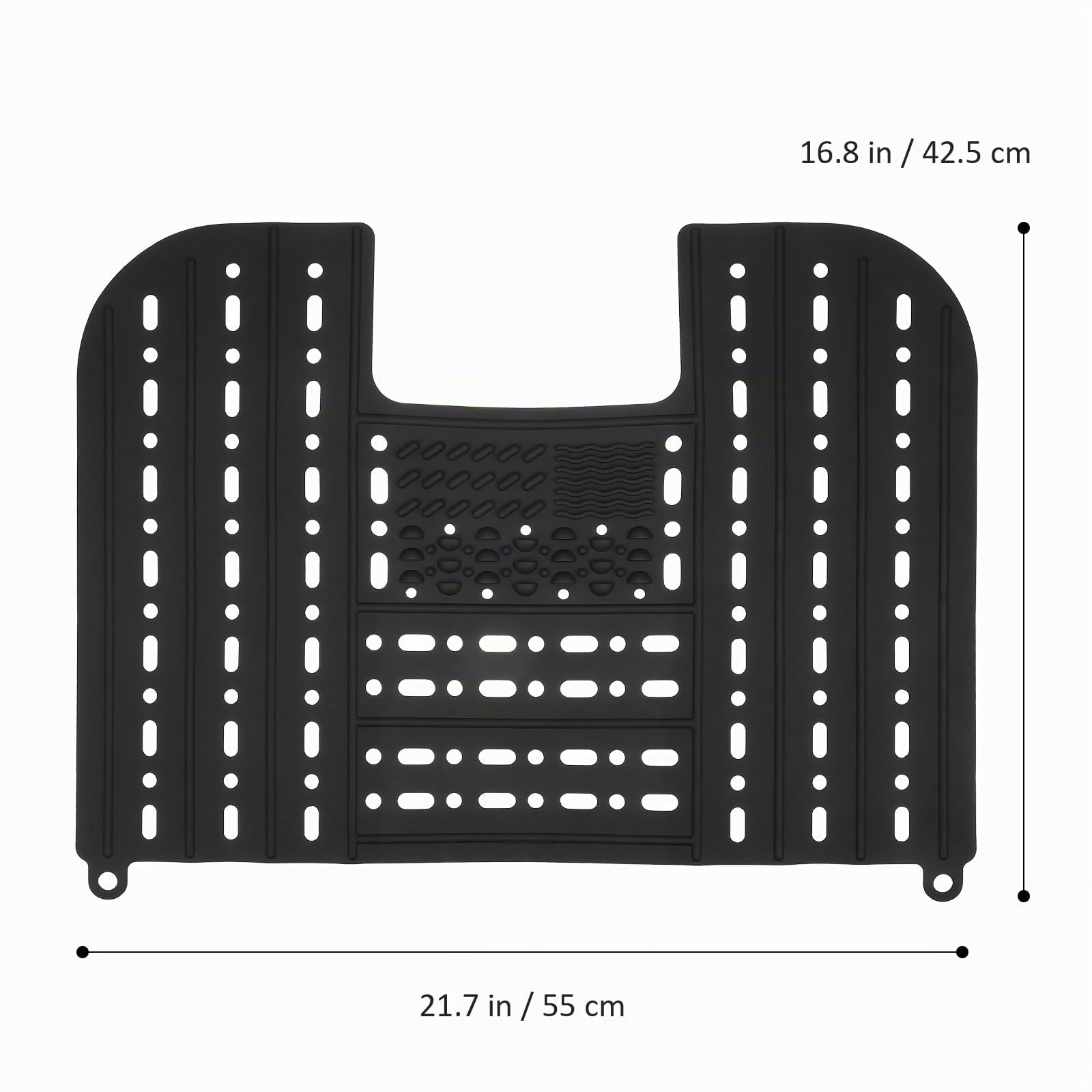 TOPBATHY Cubierta Plegable para Fregadero De Baño 21.6X16.9 Pulgadas Tapete De Silicona Multifuncional con Drenaje Organizador para Maquillaje Y Secado