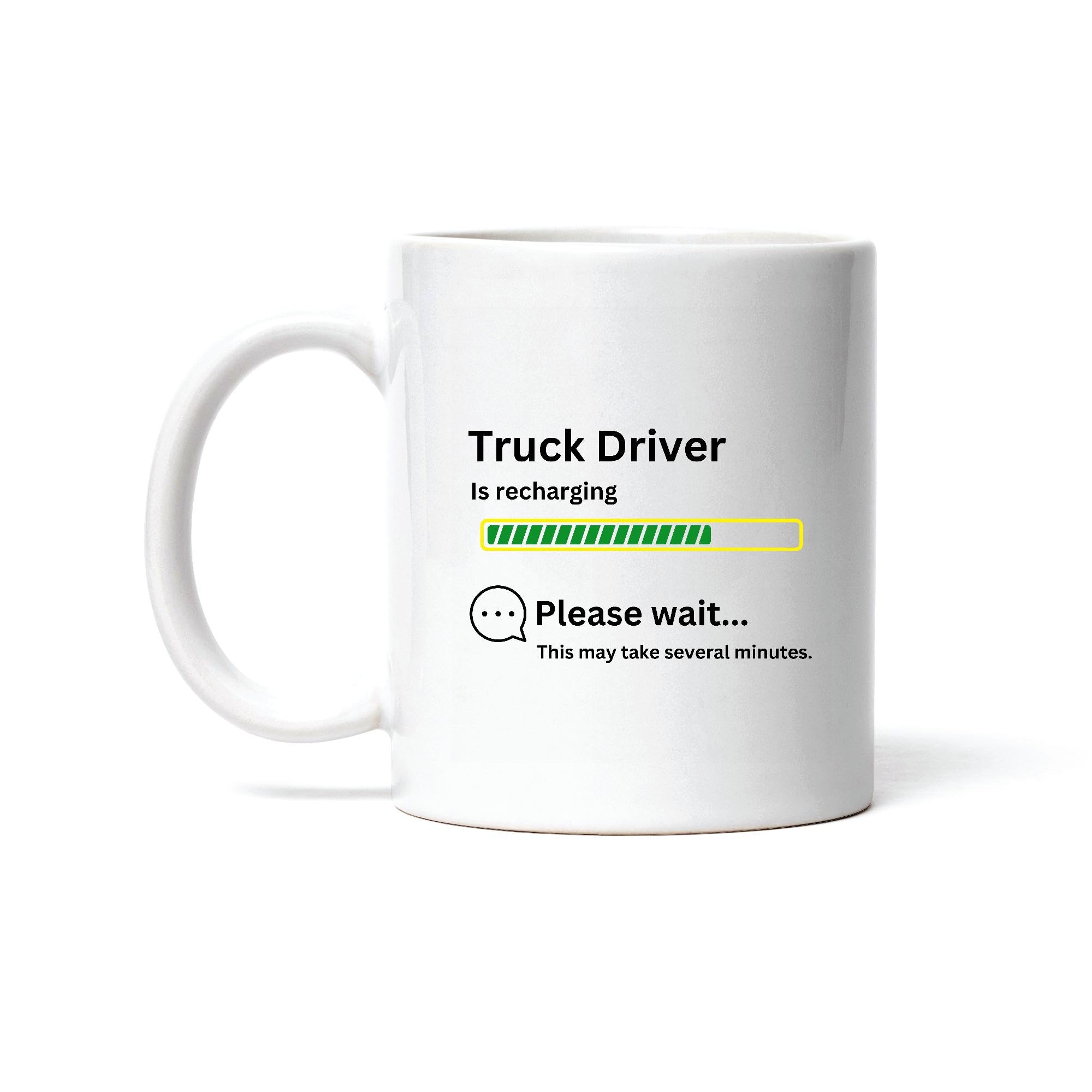 Truck Driver Gift Funny Present Recharging Joke Sarcastic 11oz 15oz White Coffee Mug