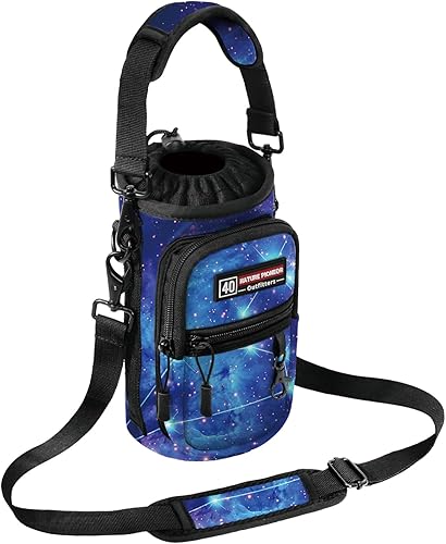 Miniatura 54 de NATURE PIONEOR Water Bottle Holder with Strap,Water Bottle Carrier Bag Sling Sleeve with Adjustable Shoulder Strap & Handle and Large Phone Pocket