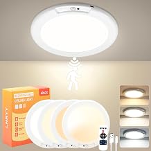 LNRYY 4Pack Rechargeable Motion Sensor Magnetic Ceiling Light with Remote