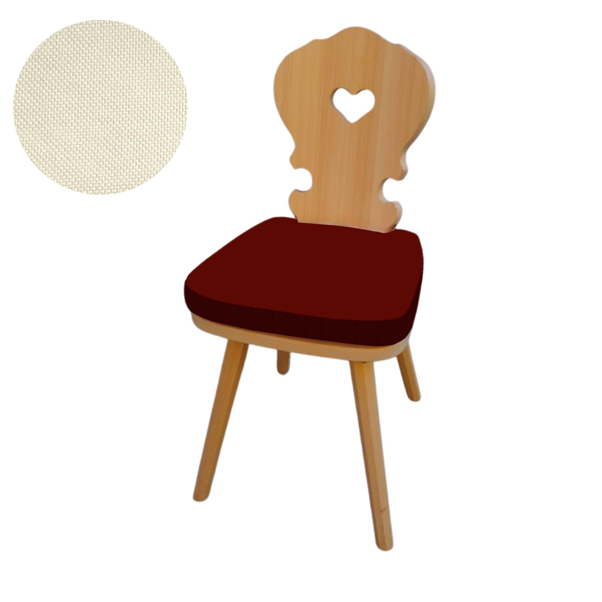 Cuscini per sedia tirolese, sedia vienna o cuore in legno (Beige)