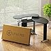 LITTLE TREE L-Shaped Computer Desk, Rotating Corner Desk & Modern Office Study Workstation, for Home Office or Living Room (Black)