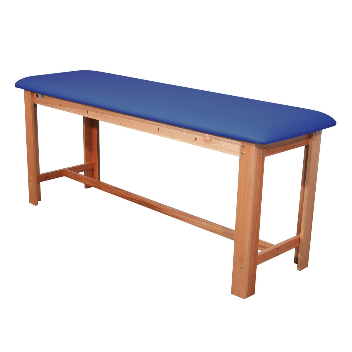3B Scientific W15074DB Dark Blue Hardwood Classic Exam Treatment Table with H-Brace, 74.8" Length x 24.4" Width x 33.1" Height