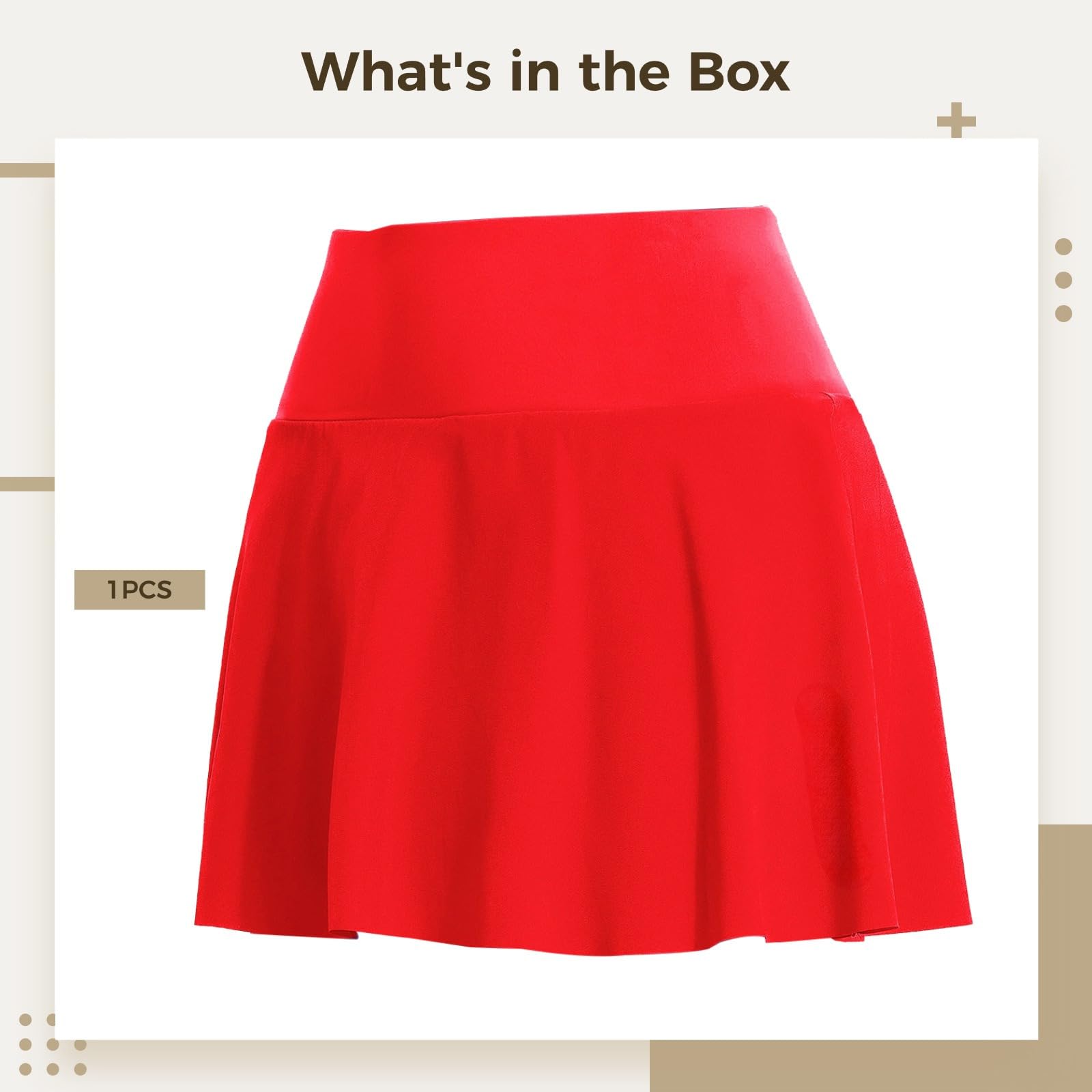 Jupes de tennis noires avec poches, jupe-short athlétique pour femme avec short intégré, polyester élasthanne extensible, taille XXXL pour 65,8 à 72,6 kg, Rouge, Taille unique
