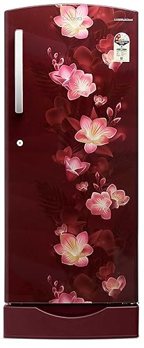 Lloyd 225 L 2 Star Direct Cool Single Door Refrigerator (GLDC242SGWS2PB, Gardenia Wine, With Base Stand)