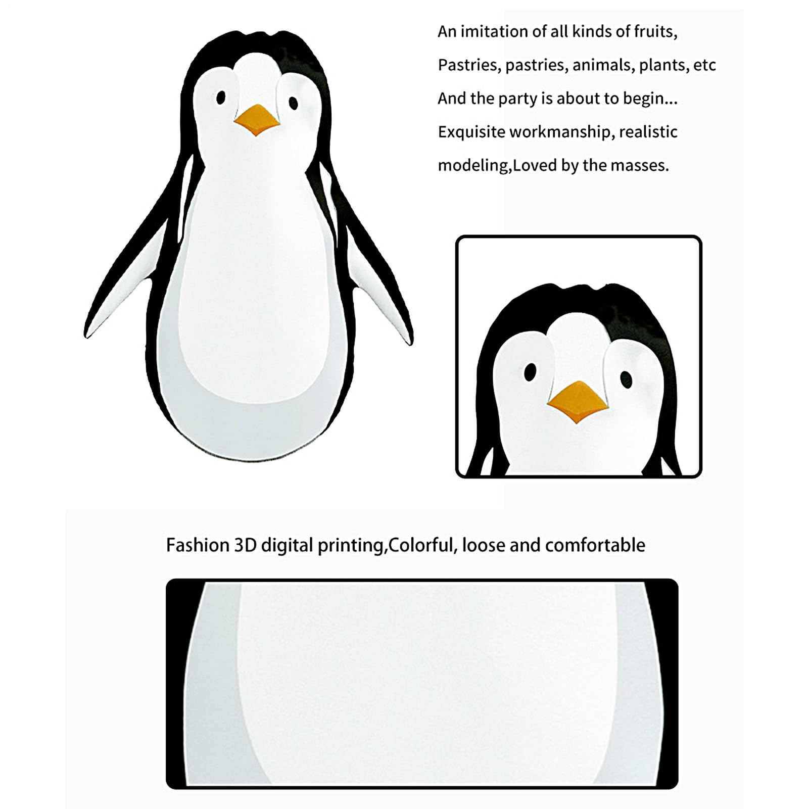 Generisch Pigiama da pinguino, costume da animale, costume per giochi di ruolo, per ragazze, carnevale e feste di carnevale