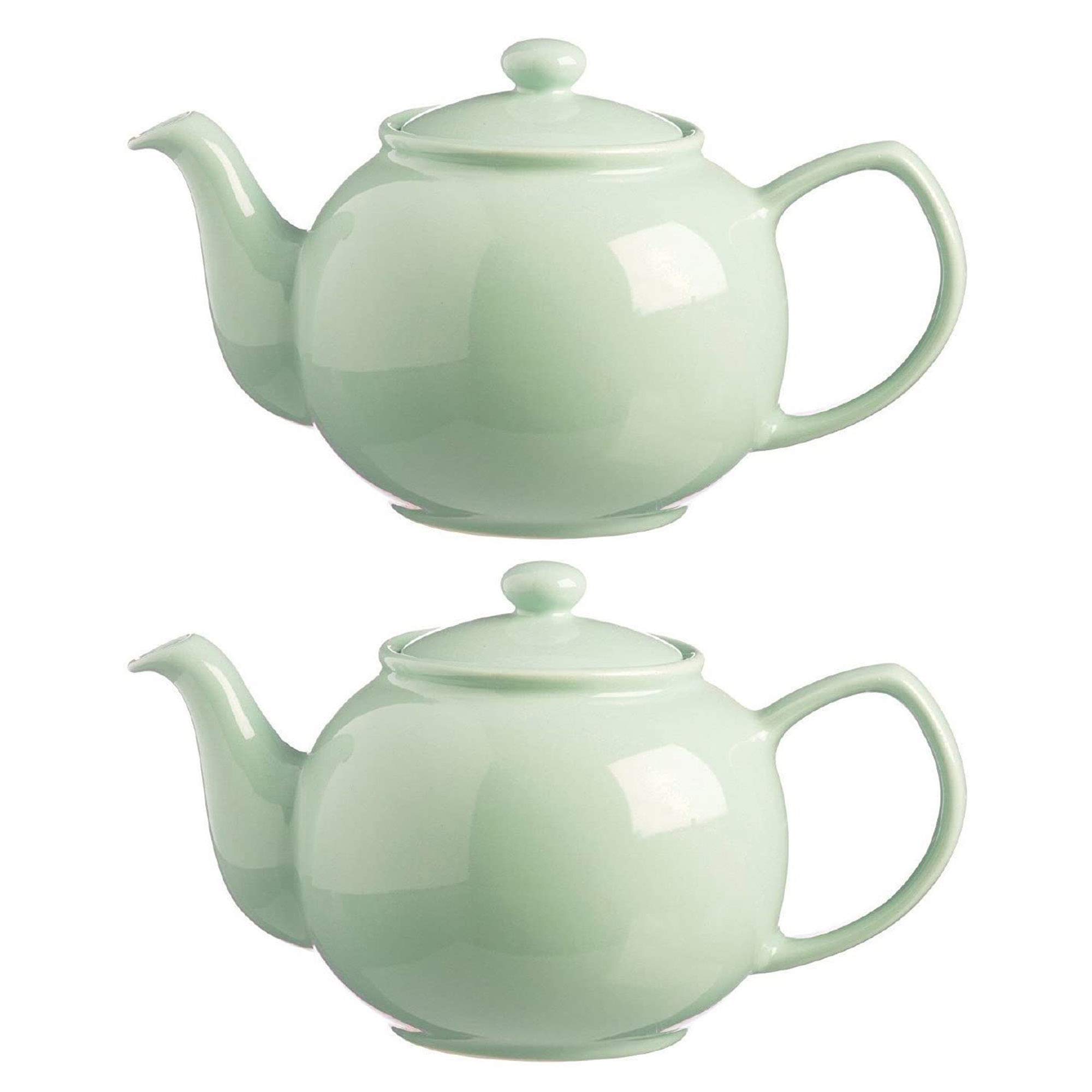 Price & Kensington Traditional Ceramic Tea Serving Teapot 2 Cup Mint (Pack of 2)