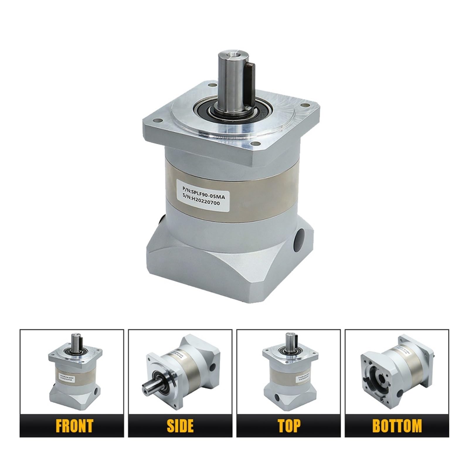Hochpräzises Planetengetriebe HPS90, passend for 750 W, 1000 W, 80 Flansch-Servomotor, Eingangsloch 19 mm, 10 Arcmin, max. 100 Nm(Ratio 16)