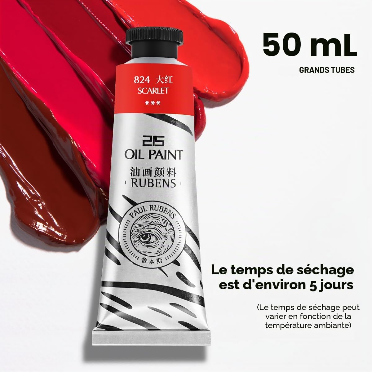 Paul Rubens Lot de 20 tubes de peinture à l'huile 50 ml pigment riche et texture crémeuse excellente durabilité et couverture convient pour les artistes