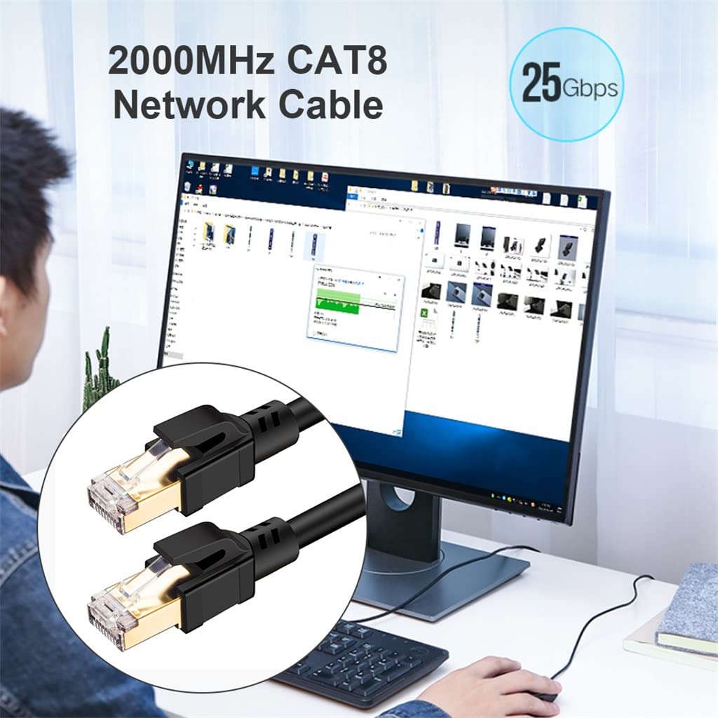 2ghz Cable Rj45 Network Sftp 40gbps LAN Cables Internet Patch Cord 1m/3 m/5m for Router Modem Laptop Pc