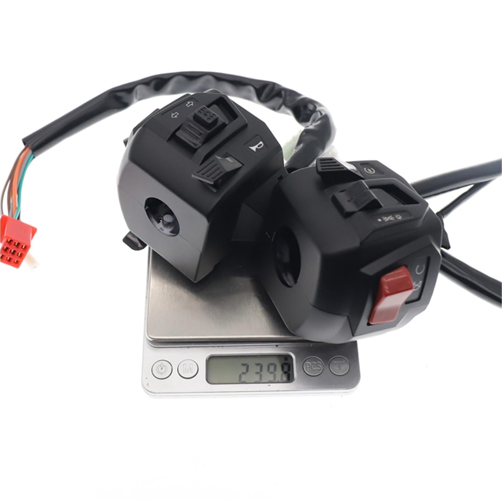 Interruptor de Motocicleta Interruptores universales manillar motocicleta 22 mm Para estrangulador, bocina, intermitentes, faros, interruptor arranque eléctrico botón de Arranque Moto