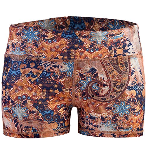Women's 3" Stretch Booty shorts - Fitness, WOD, Yoga, Running, (XL, Henna)