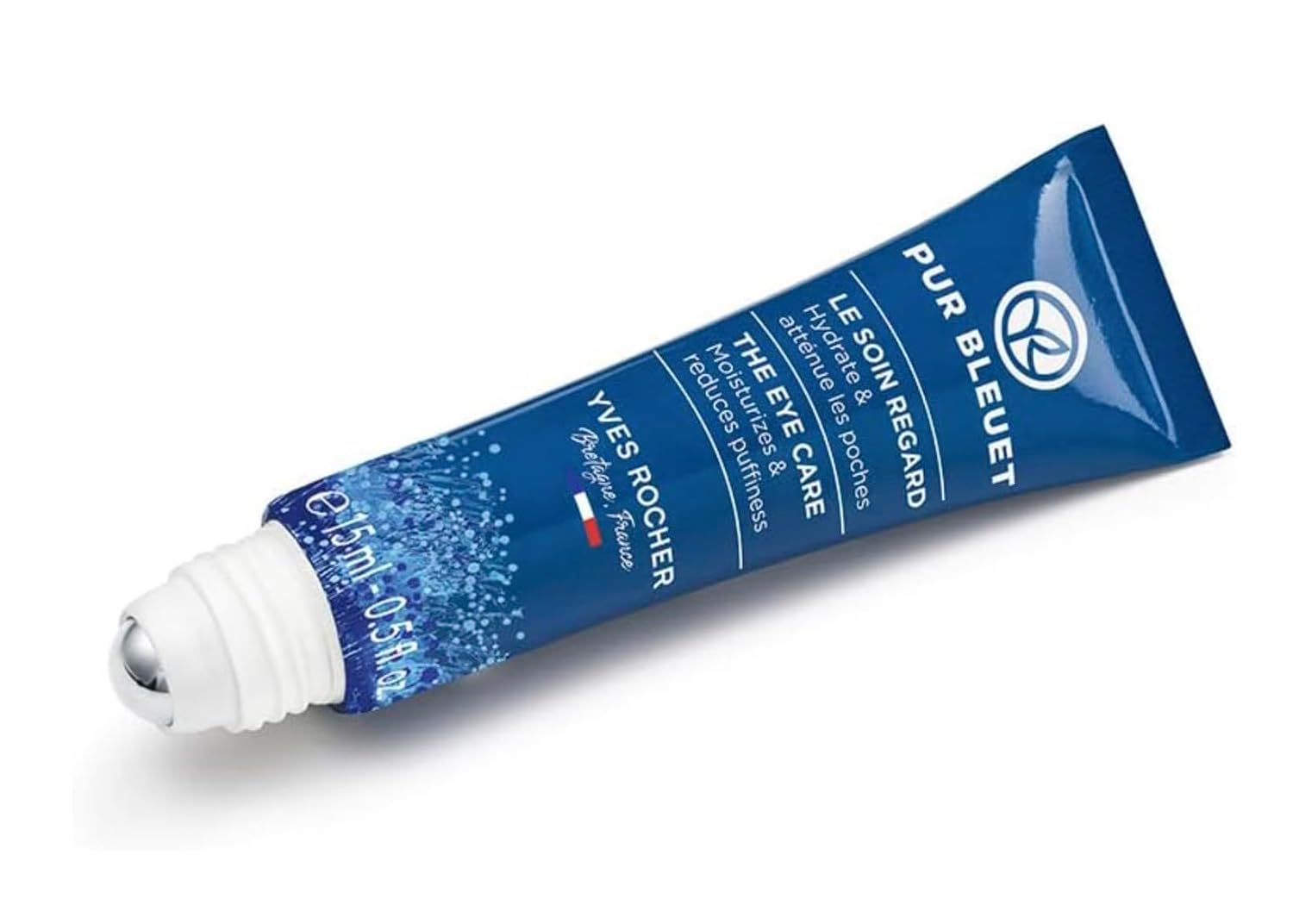 Yves Rocher Pur Bleuet Moisturizing and Toning Eye Contour Gel with Organic Cornflower – Set of 2 Refreshing Gel for Eye Area 15 ml/0.5 fl.oz
