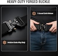 Vista 3 de KingMoore Cinturón táctico para hombre, correa resistente, ajustable, estilo militar, cinturones de nailon