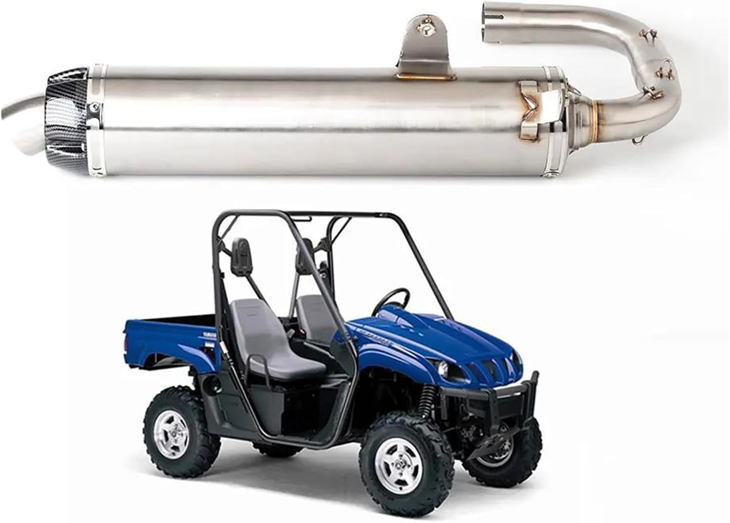 Motorcycle Exhaust Connect Pipe Systems Parts For Yamaha For Rhino 660 YXR660F 4WD 2004-2007